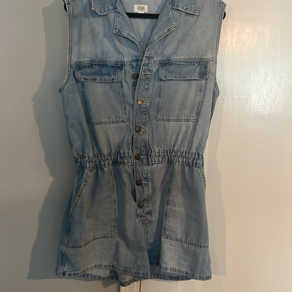 Never worn Size L Denim Romper